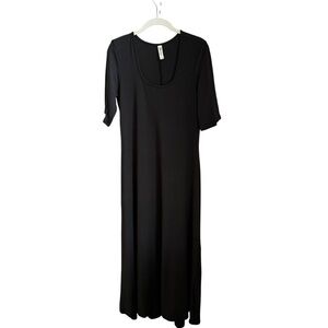 24Seven Elegant Black Midi Dress